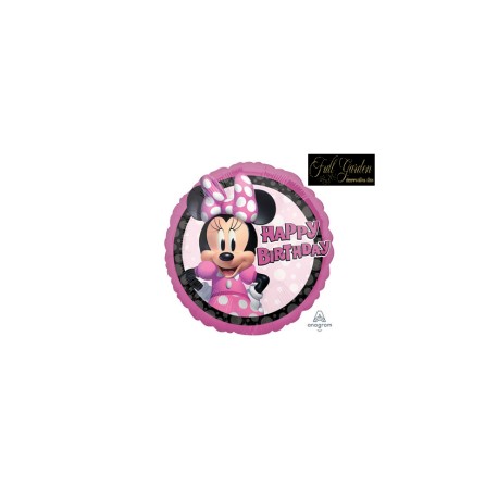 MYLAR MINNIE FOREVER BIRTHDAY TONDO 18