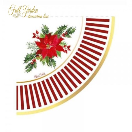 CF.16 TOV. CHRISTMAS FLOWER SMERLO TONDO CM 33X33