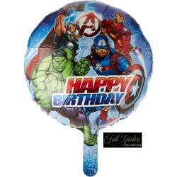 Palloncino 18" Mylar Happy B. Avengers Cm.45