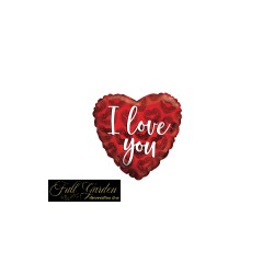 Mylar Cuore I Love You Baci Rossi 18"