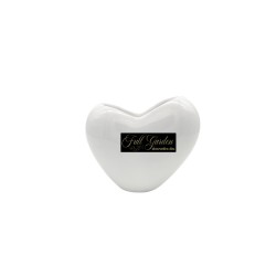 VASO  CERAMICA BIANCO A CUORE14X5X7.8