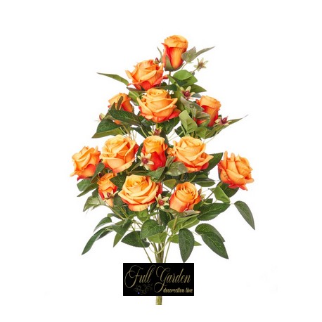 FRONTALE ROSE E BOCCIOLI  X 13 ARANCIO