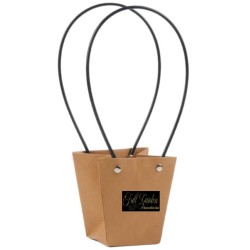 Borsa C/manico Plastica  Naturale Pz 10  12x12