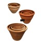 SET 3 VASI TERRACOTTA H.CM.28 Ø CM.38