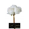 Bouquet Peonia X 6 H.cm.38 White