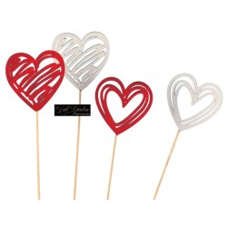 PICK  CUORE SPENNELLATO 2 COLORI CM 7 H40 PZ 12