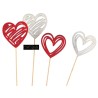 Pick  Cuore Spennellato 2 Colori Cm 7 H40 Pz 12