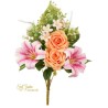 Frontale Rose E Lilium Arancio