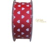 °°°nastro Royal Rosso Cuori Bianchi Mm40x50mt