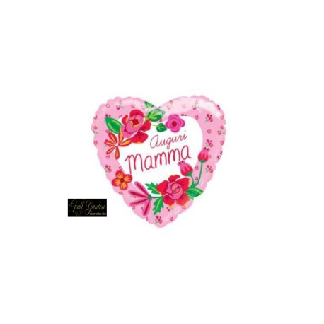 MYLAR AUGURI MAMMA CUORE 18 PZ 1