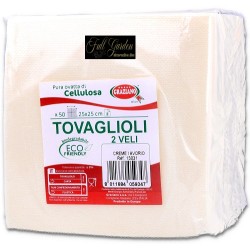 TOVAGLIOLI 25X25 AVORIO 2VELI PZ50