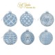 Box 6 Sfere Vetro 6 Stili   Mm.100  Blu
