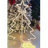 Albero 3 D Con Neon Flex Bianco Cm.120x86x76
