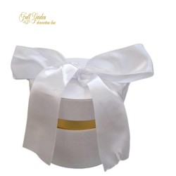 FLOWER BOX ROUND 12X12XH19 CM BIANCO