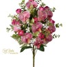 Mazzo Froontale Orchidee Salmone Cm.54