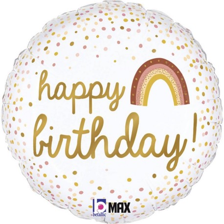 PALLONCINO 18 MYLAR BUON COMPLEANNO TONDO CM46