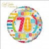 Palloncino 18" Happy 70th Birthday 46cm