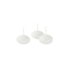 Candele Galleggianti Ovale Mm.50 Bianco Pz 28