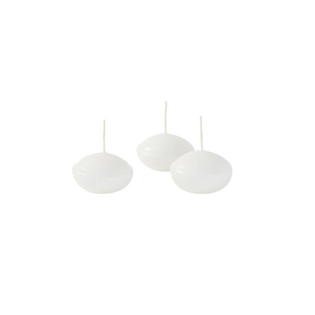 CANDELE GALLEGGIANTI OVALE MM.50 BIANCO PZ 28