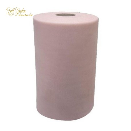 ROTOLO TULLE CM12,5X100MT NUDE