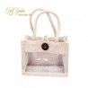 Pz 8 Juta Bag Bianca 13x18x10 Con Finestra Pz 8