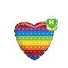 Mylar Cuore Arcobaleno 18"