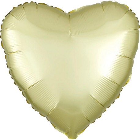 MYLAR CUORE SATINATO GIALLO  18