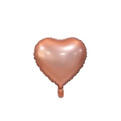 Mylar Cuore Satinato Rosa Gold  18"