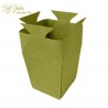 Vaso In Cartone Verde Kaki 12,5x12,5xh27.3