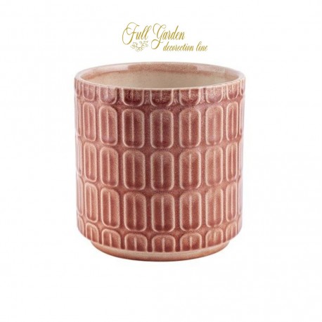 VASO CERAMICA ROSSO SFUMATO D13 H 13,5