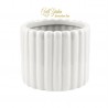 Cilindro Ceramica Bianco Rigato D.12,5 H. 10,5
