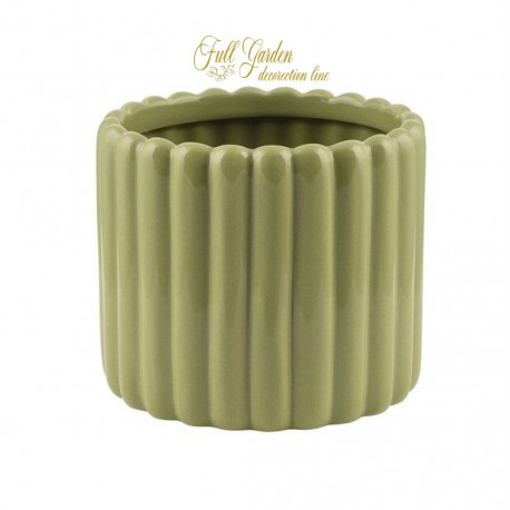 CILINDRO CERAMICA VERDE RIGATO D.81 H.65