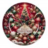 Piatto Plastica Decoro Albero Ø Cm.33