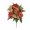 Mazzo Frontale Rose-ortensie X7 Cm 46 Beauty Pesca