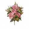 Mazzo Frontale Rose-ortensie X7 Cm 46 Lilla