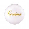 Palloncino 18"  Mylar Cresima Bianco